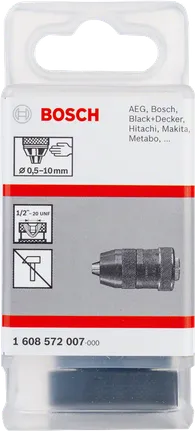 Schnellspannbohrfutter 10 mm von Bosch für Tischbohrmaschinen.