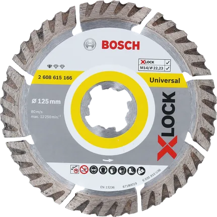 Bosch X-LOCK Universal-Diamant-Trennscheibe 125 mm.