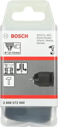 Bosch Bohrfutter 1,5-13 mm für Akku-Bohrmaschinen.