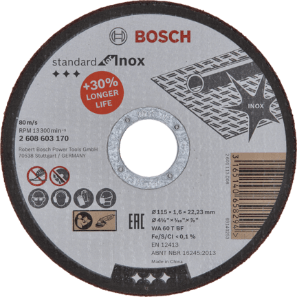 1 x Dronco Schruppscheibe gekröpft inox special AS 30 INOX-BF Ø 230 x6 x 22,23 
