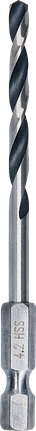 Bosch HSS PointTeQ Sechskantbohrer 4,2 mm für Metall.