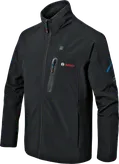 Bosch GHJ 12+18V XA beheizte Jacke, schwarzes Softshell.