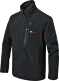 Bosch GHJ 12+18V XA beheizte Jacke, schwarzes Softshell.