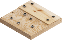 Holz mit harten Nägeln