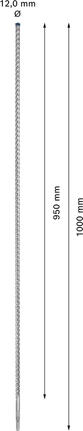 Bosch EXPERT SDS plus-7X Hammerbohrer 12x950x1000 mm.