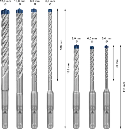 Bosch EXPERT SDS plus-7X Hammerbohrer-Set 7-tlg.