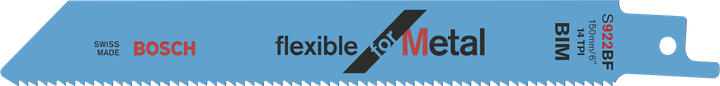 Flexibles Säbelsägeblatt S922BF von Bosch für Metall.