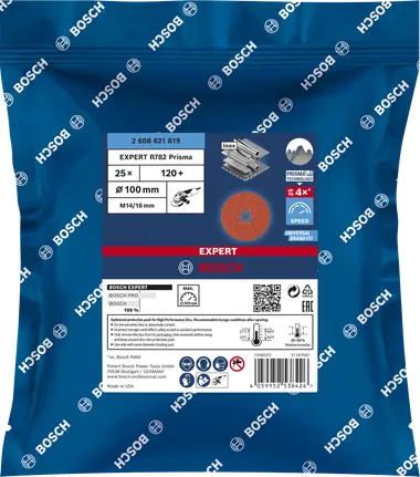 Bosch EXPERT R782 Prisma Keramikfaserscheibe 100 mm G 120.