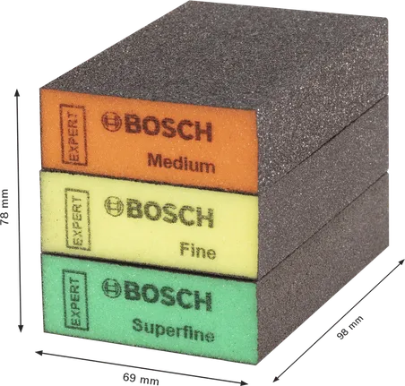 Bosch EXPERT S471 Schleifblock-Set, mittelfein superfein.