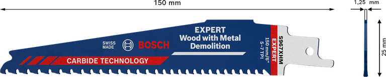 Professional Demolition Blätter with EXPERT Wood - Bosch Metal S967XHM