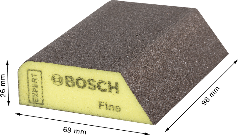 Bosch EXPERT S470 Feinschleifklotz gelb 69x97x26mm.