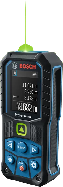 Bosch GLM 50-25 G Laser-Entfernungsmesser mit Digitalanzeige.