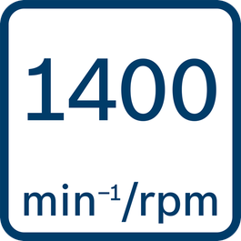  Leerlaufdrehzahl 1.400 min⁻¹/ U/min