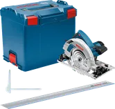 Bosch GKS 85 G Kreissäge mit Koffer und Führungsschiene.