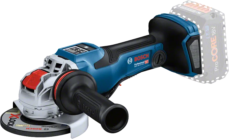 Bosch GWX 18V-15 PSC Akku-Winkelschleifer mit X-LOCK.