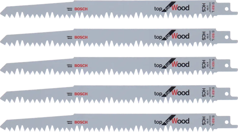 Bosch S 1531 L Sägeblatt für Holz, 240mm Länge.