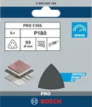 Bosch PRO F355 Schleifblätter 93 mm P180 5 Stück.