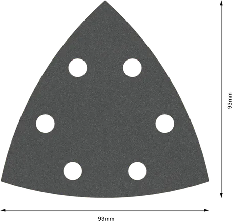 Bosch PRO F355 93-mm-Schleifblatt, 320er-Körnung, 6 Löcher.