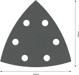 Bosch PRO F355 Schleifblatt 93 mm G400 mit 6 Löchern.