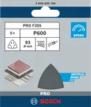 Bosch PRO F355 Schleifblatt 93 mm P600 5-tlg.