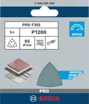 Bosch PRO F355 93 mm P1200 Schleifblätter 5-tlg.