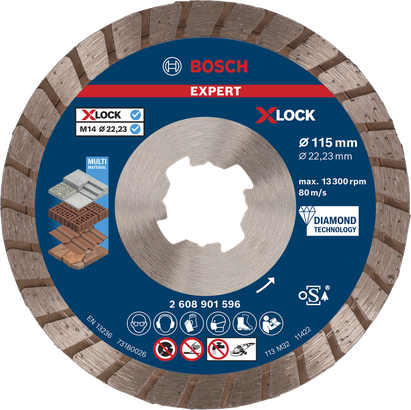 Bosch EXPERT MultiMaterial X-LOCK Diamant-Trennscheibe.