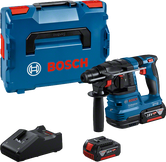Bosch GBH 18V-22 Bohrhammer-Set mit Akku und Ladegerät.