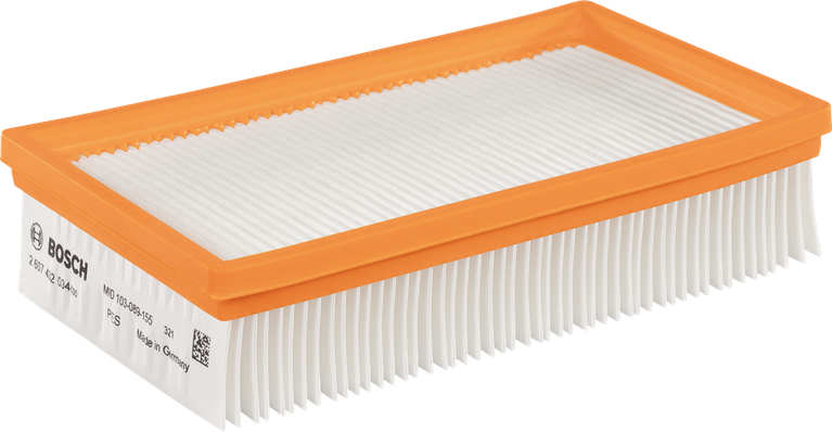 Bosch Polyester-Flachfaltenfilter für Staubabsauganlagen.