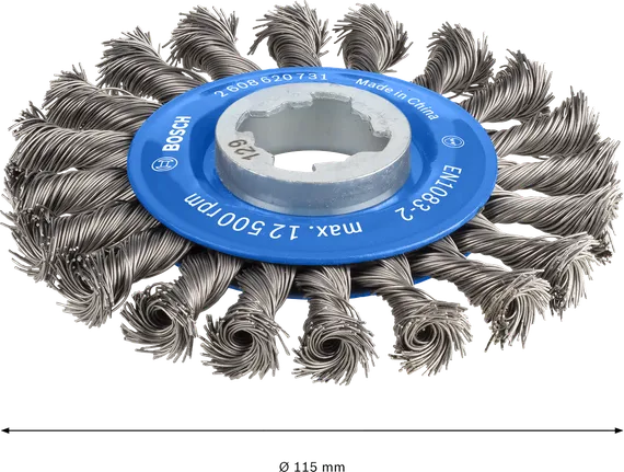 Bosch PRO Metal Heavy X-Lock Speichenrad, 115 mm Durchmesser.