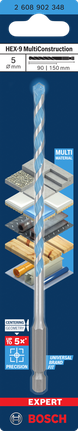 Bosch EXPERT HEX-9 5×90×150 mm Bohrer.