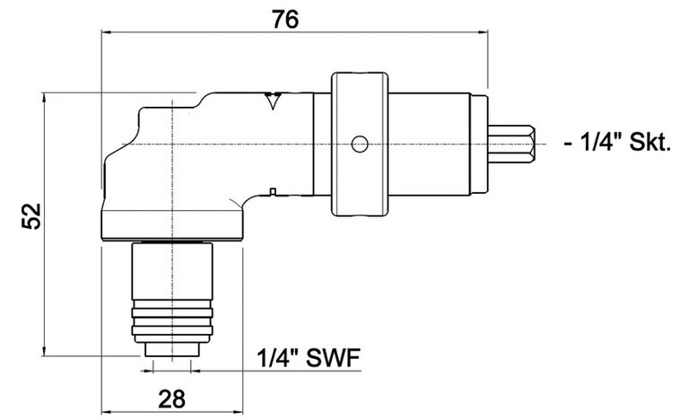 Winkelkopf 12V mit 1/4"-Schnellwechselfutter