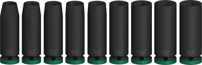 Bosch PRO Schlag-Steckschlüsselsatz 1/2 Zoll tief 9-tlg.