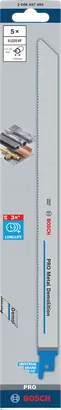 Bosch Professional Säbelsägeblatt S1025VF – 5x Bimetall, 200 Mm – Für Metall, Rohre & Profile