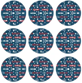 Bosch EXPERT O780 Folienschleifscheiben-Set, 150 mm, verschiedene Körnungen.