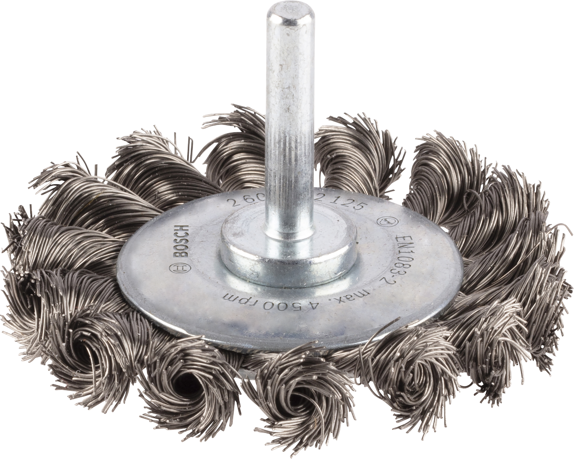 Bosch PRO Edelstahl-Schwerdraht-Rad, gerader Schaft.