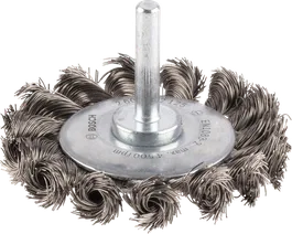 Bosch PRO Edelstahl-Schwerdraht-Rad, gerader Schaft.