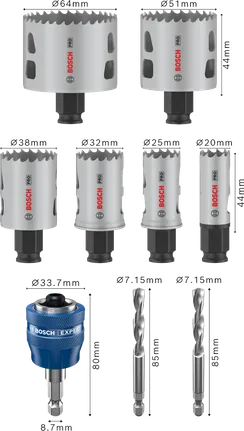 Bosch PRO Multi Material PC Plus Lochsägen-Set, 9-tlg.