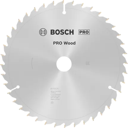 Bosch PRO Wood Kreissägeblatt 254 mm T40 für präzise Holzschnitte.