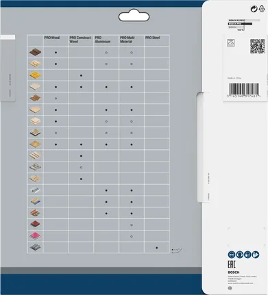 Bosch PRO Multi Material Kreissägeblatt 254×3,2×30 mm T80.
