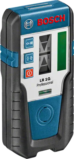 Bosch LR 1G Laserempfänger, IP65 staub- und spritzwassergeschützt.