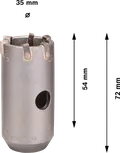Bosch PRO SDS plus-5 Kernbohrer 35 mm für Betonbohrungen.