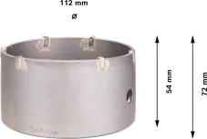 Bosch PRO SDS plus-5 Kernfräser 112 mm mit 6 Zähnen.