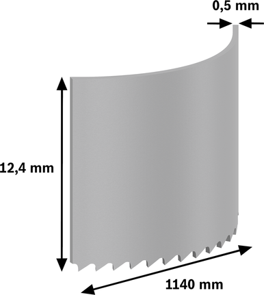 Bosch PRO CB4424 Bandsägeblatt 1140 mm für feine Schnitte.