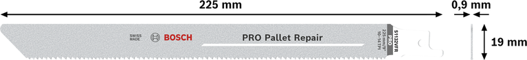 Bosch PRO Palettenreparatur S1132VFR Bimetall-Sägeblatt, 225 mm.