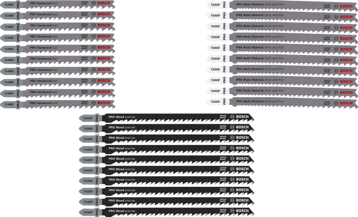 Bosch PRO Holz- und Metall-Schruppsägeblatt-Set 100 mm 30-teilig.