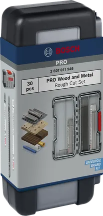 Bosch PRO Holz- und Metall-Grobschnittset, 30-teilig.