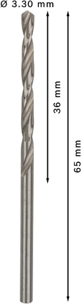 Bosch PRO Metal HSS-G Spiralbohrer 3,3 mm.