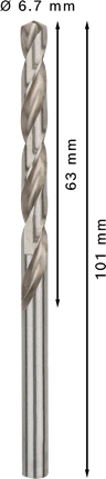 Bosch PRO Metal HSS-G 6,7 mm Spiralbohrer für Metall.
