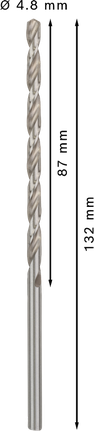 Bosch PRO Metal HSS-G 4,8 mm langer Spiralbohrer.