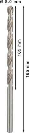 Bosch PRO Metal HSS-G 8 mm langer Spiralbohrer.